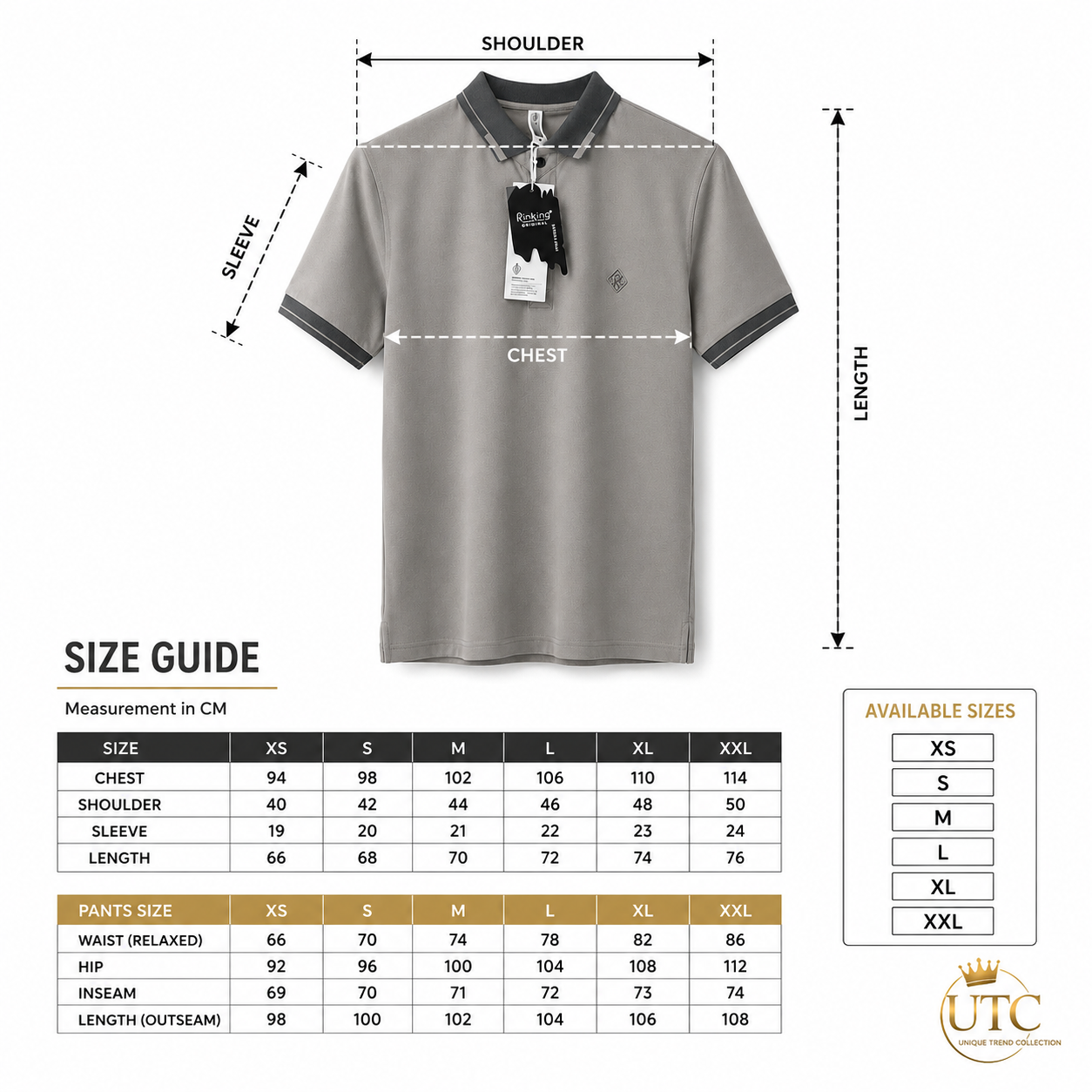 Premium Men's Light Grey Polo Shirt | Soft Cotton Blend | Classic Short Sleeve Golf Polo