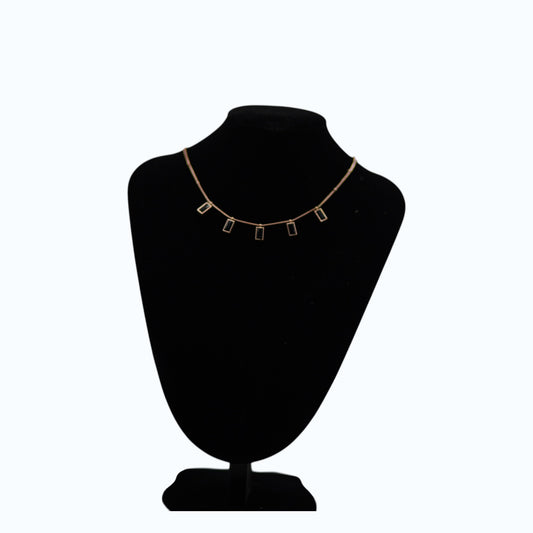 ✨ Black Crystal Gold Charm Necklace | Elegant Luxury Pendant Necklace for Women | UTC Jewelry