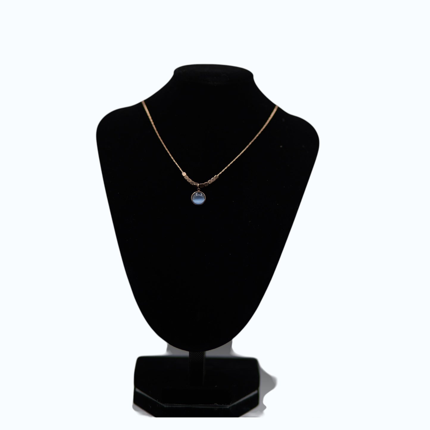 💙✨ Blue Moonstone Gold Pendant Necklace for Women | Elegant Minimalist Necklace | UTC Jewelry