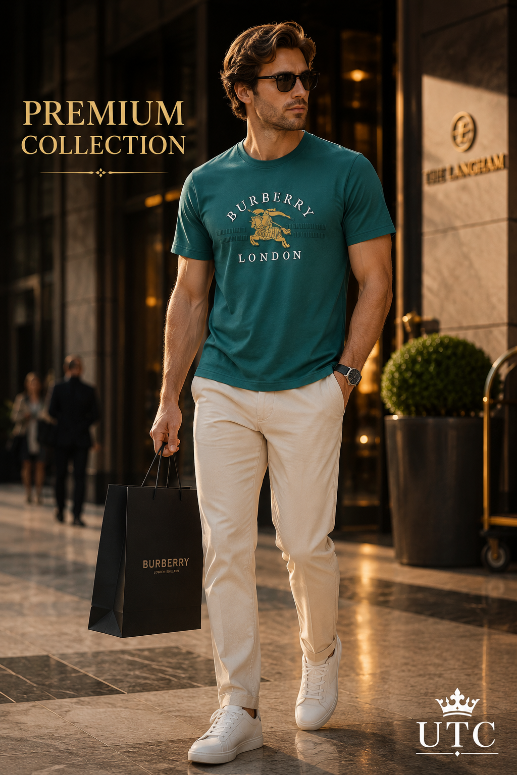 Premium Men's Forest Green Cotton T-Shirt | Soft Crew Neck Casual Tee