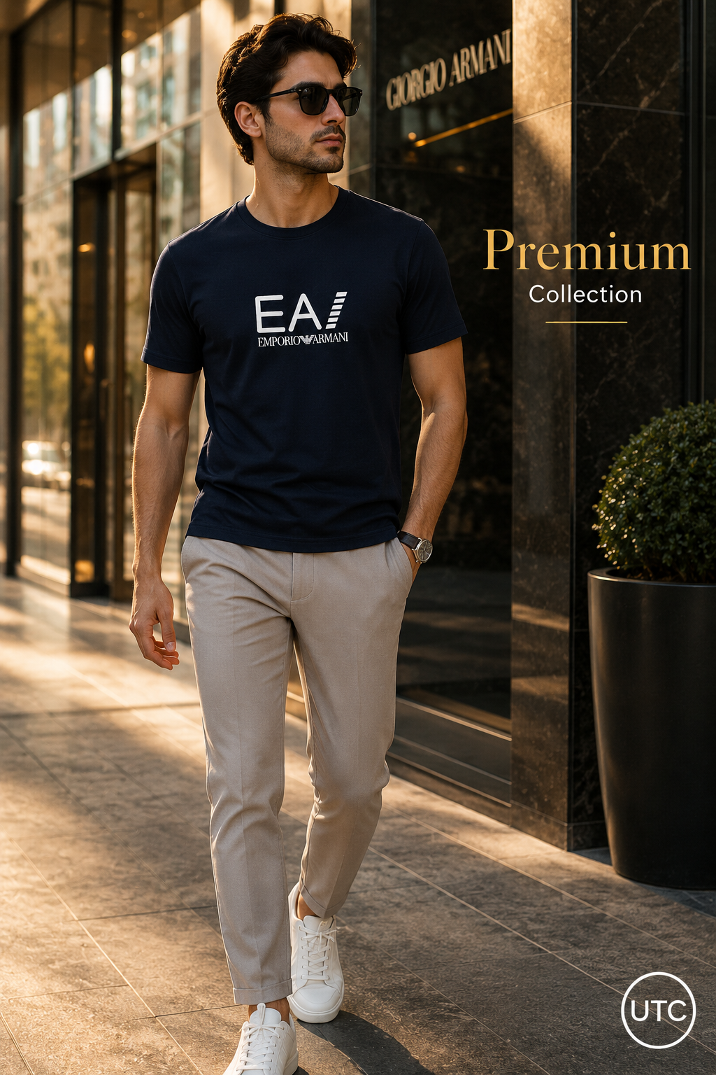 👕 Premium Men's Crew Neck T-Shirt | Soft Cotton Blend | Modern Everyday Style | Navy Blue