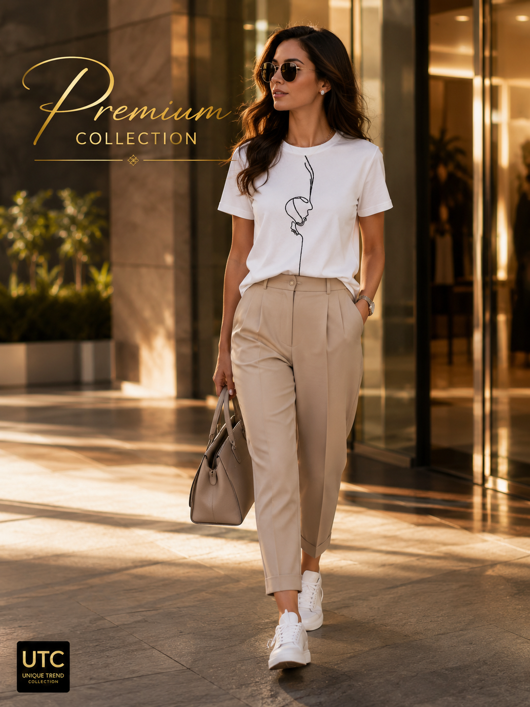 Formal Girl Women’s White Minimalist Line Art T-Shirt – Short Sleeve Casual Tee