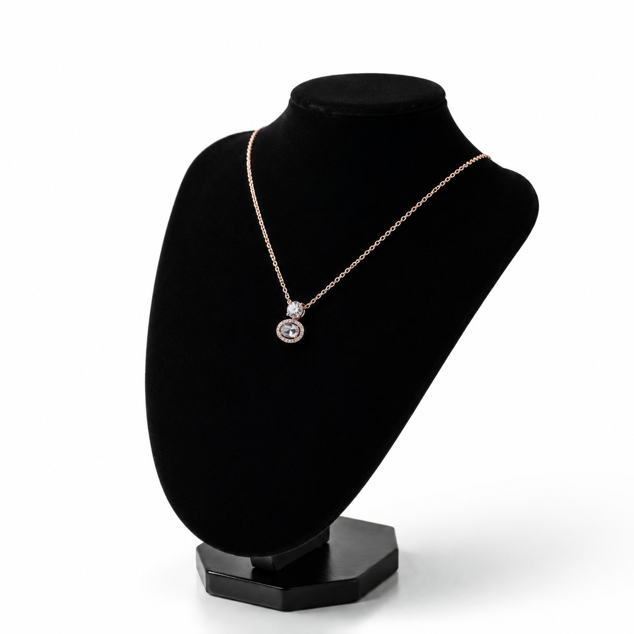 ✨ Rose Gold Crystal Halo Pendant Necklace | Elegant Sparkle Jewelry Gift for Women 💎