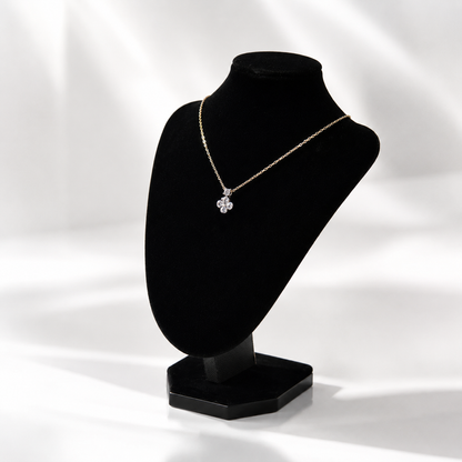 ✨ UTC Luxury Crystal Clover Necklace for Women | Elegant Gold-Tone Pendant | Adjustable Chain | Perfect Gift 💎