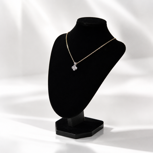 ✨ UTC Luxury Crystal Clover Necklace for Women | Elegant Gold-Tone Pendant | Adjustable Chain | Perfect Gift 💎