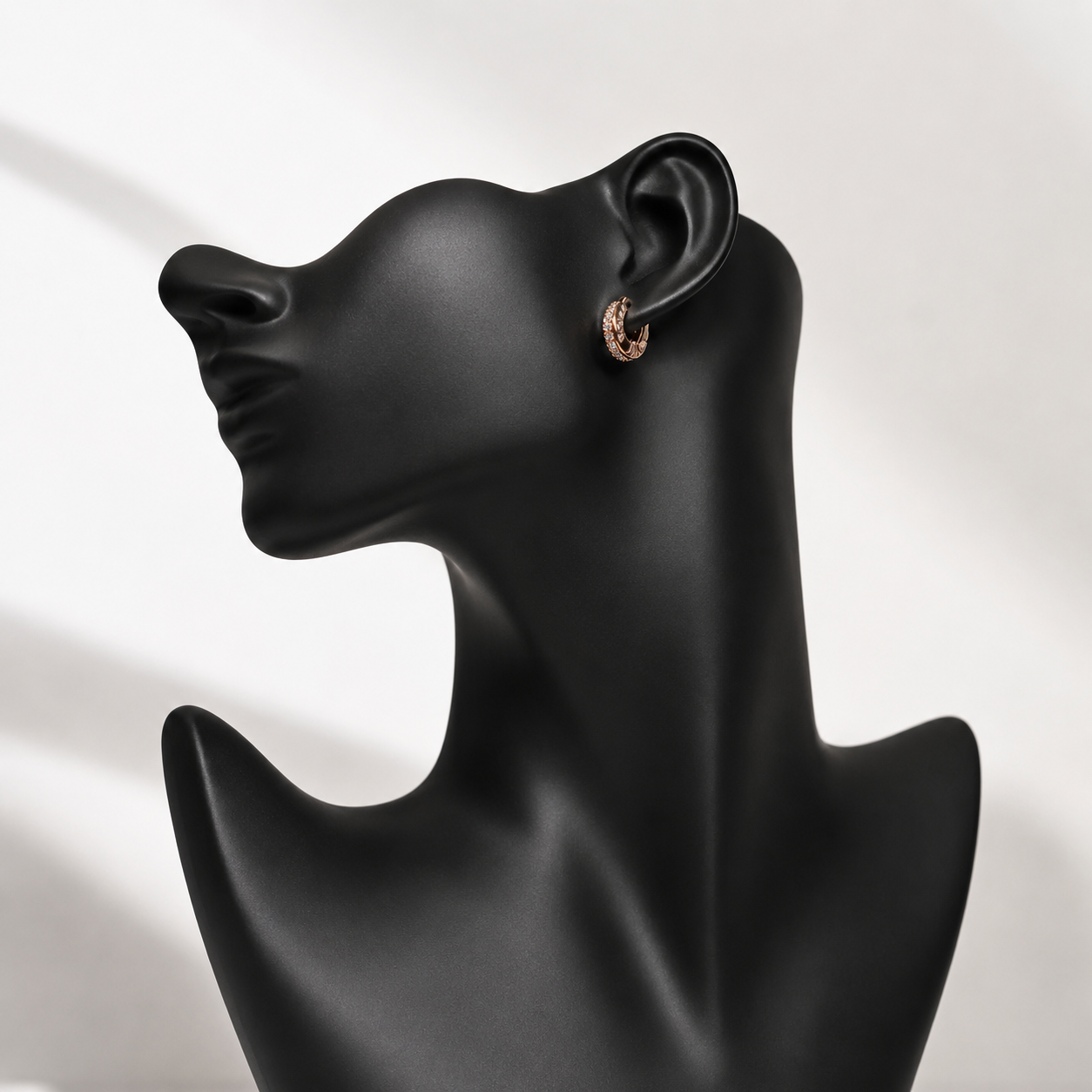 ✨ Elegant Rose Gold Crystal Hoop Earrings for Women | Premium Everyday Luxury Jewelry 💎