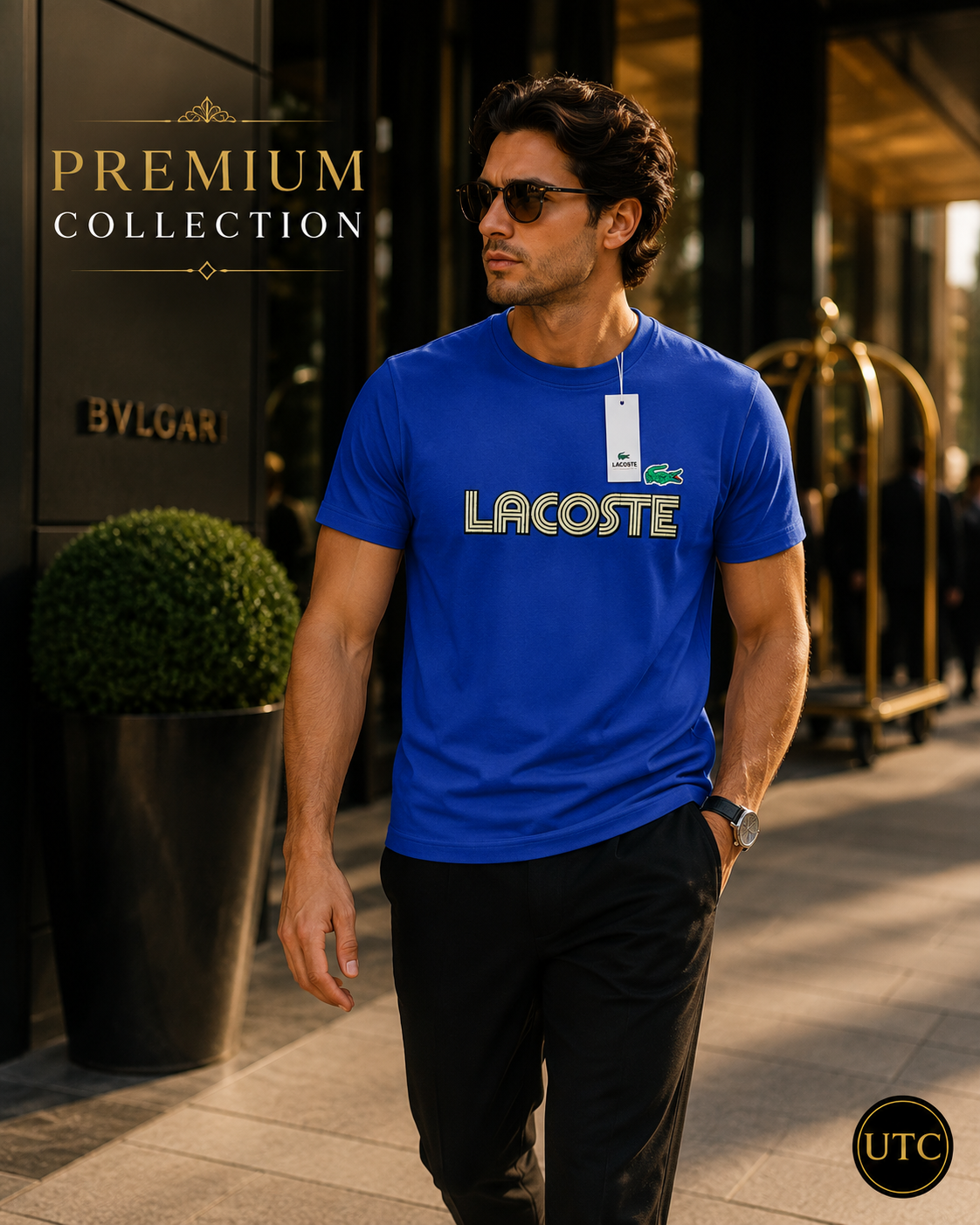 🐊💙 Lacoste Men's Premium Royal Blue Logo T-Shirt 👕 | ✨ 100% Cotton Crew Neck | 💎 Luxury Everyday Wear | 🇨🇦 Fast Shipping