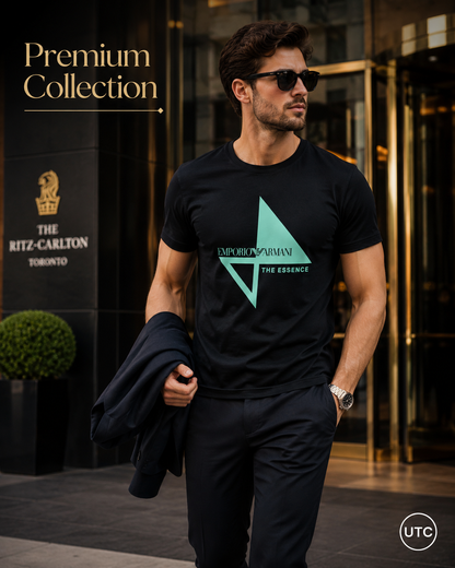 🖤 Premium Men's Graphic T-Shirt 👕 | Soft Cotton Blend | Modern Casual Fit | Black