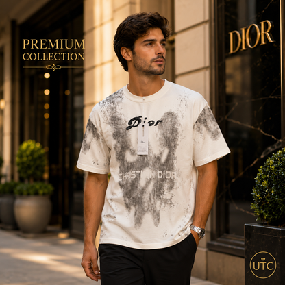 Premium Men's White Graphic Crew Neck T-Shirt | Soft Cotton Blend | Modern Fit