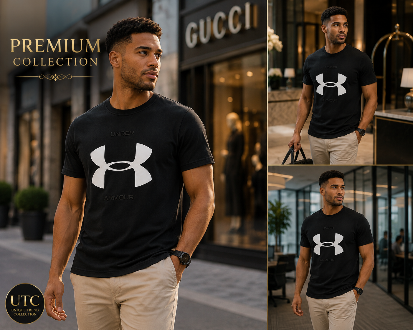 Under Armour Men's Sportstyle Big Logo T-Shirt – Black | Premium Cotton Athletic Tee