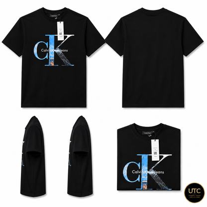 Calvin Klein Jeans Men's Black Graphic Logo T-Shirt | Premium Cotton Crew Neck