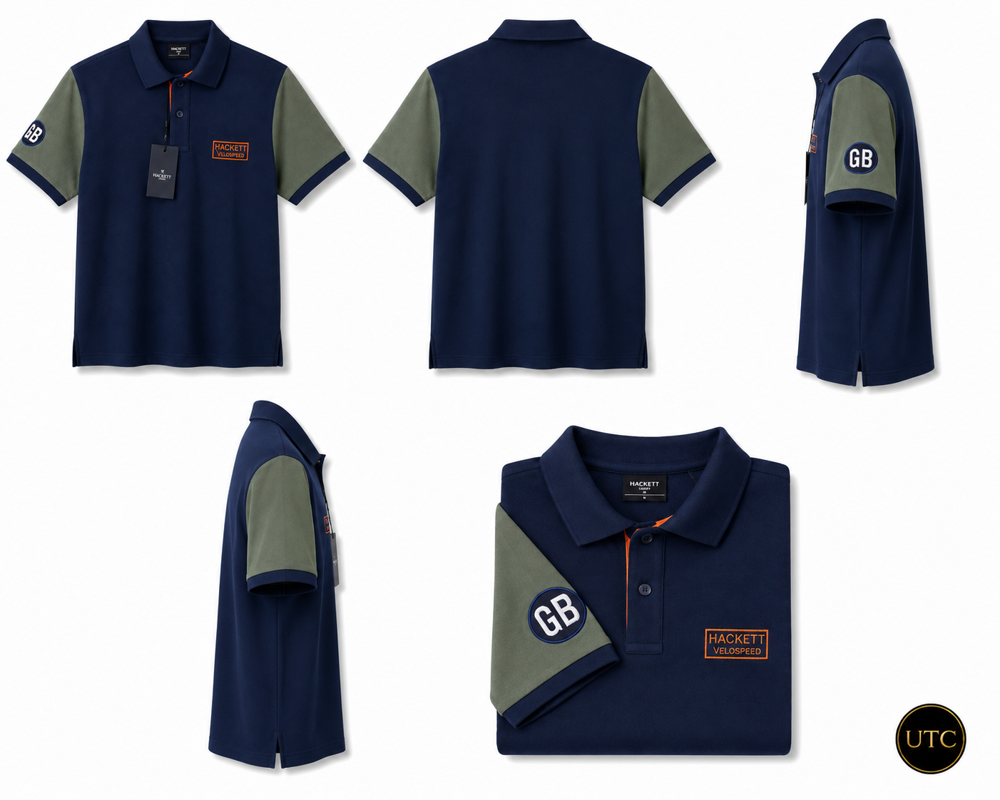 💙 Hackett London Velospeed Men's Premium Polo Shirt 👕✨ | Navy Blue Performance Cotton | 100% Authentic