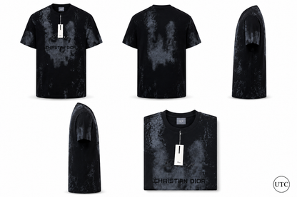 Premium Men's Black Graphic Crew Neck T-Shirt | Soft Cotton Blend | Modern Fit