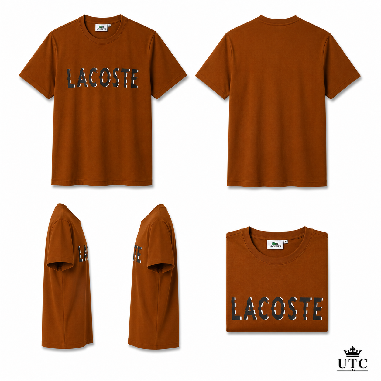 Premium Men's Rust Brown Cotton T-Shirt | Soft Crew Neck Casual Tee