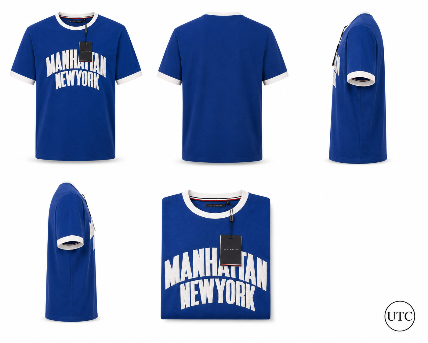 🔵✨ Premium Men's Royal Blue Crew Neck T-Shirt | Manhattan Graphic | Soft Cotton Blend ✨