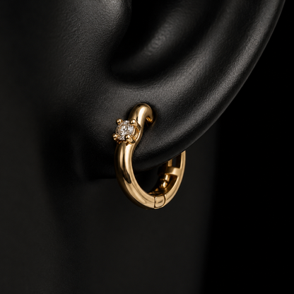 ✨ Elegant Gold Crystal Hoop Earrings for Women | 💎 UTC Luxury Jewelry