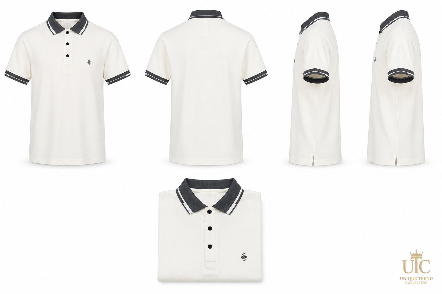 ✨ Premium Men's White Polo Shirt | Modern Everyday Luxury ✨