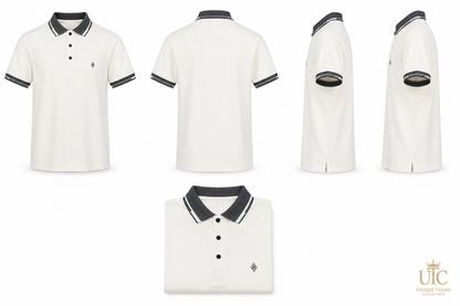 ✨ Premium Men's White Polo Shirt | Modern Everyday Luxury ✨