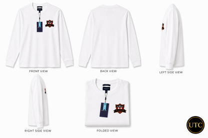 🤍✨ GANT Men's Premium White Long Sleeve T-Shirt 👕 | 100% Soft Cotton Crew Neck | Classic Everyday Luxury