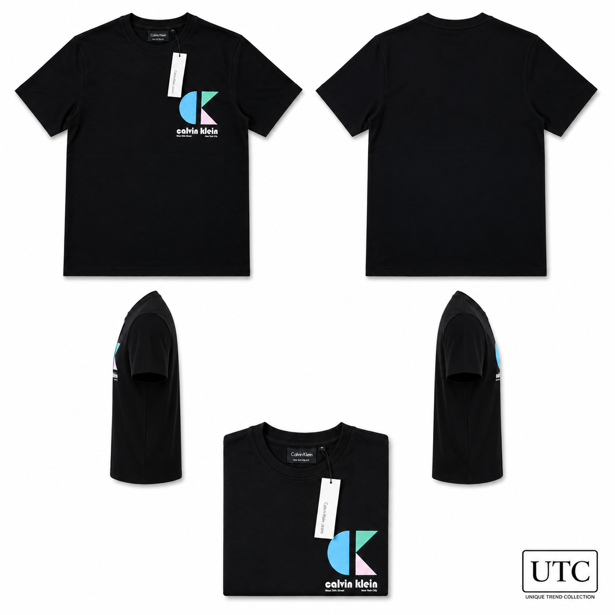🖤 Calvin Klein Men's Premium Logo T-Shirt | Black Cotton Crew Neck Tee