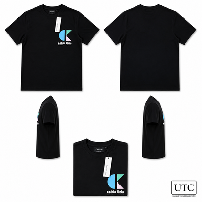 🖤 Calvin Klein Men's Premium Logo T-Shirt | Black Cotton Crew Neck Tee