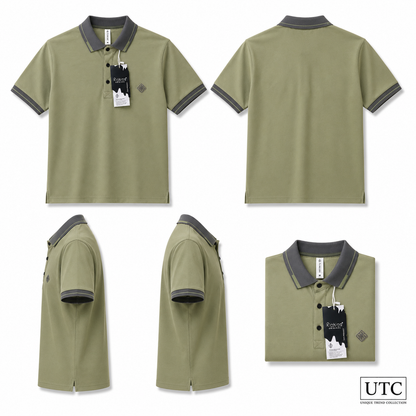 🟢 Premium Men's Olive Green Polo Shirt | Soft Cotton Casual Golf Polo 👕