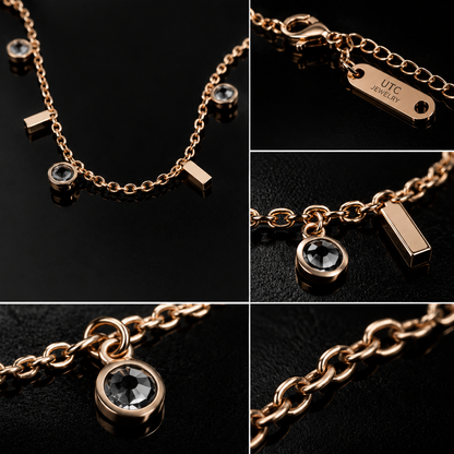 ✨ Elegant Rose Gold Charm Necklace ✨