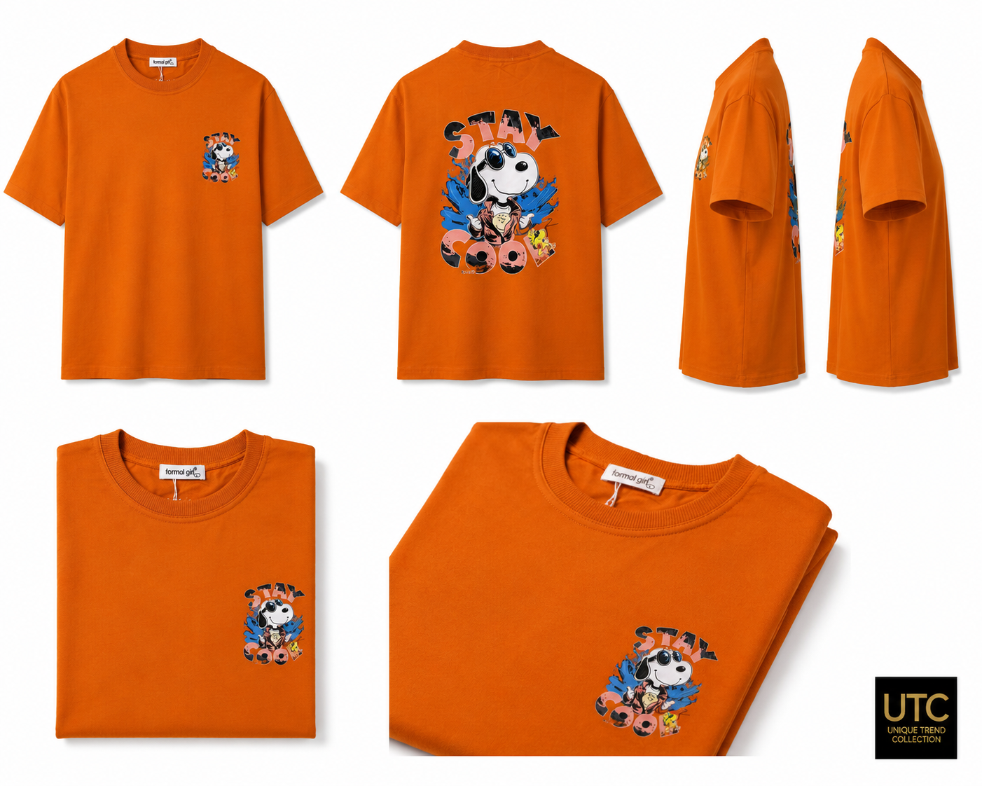 Women’s Premium Orange Graphic T-Shirt – Stay Cool Casual Crew Neck Tee