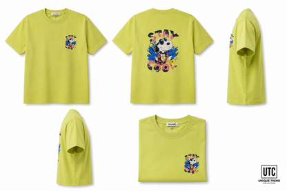 Formal Girl Women’s Lime Green Graphic T-Shirt – Casual Crew Neck Short Sleeve Tee