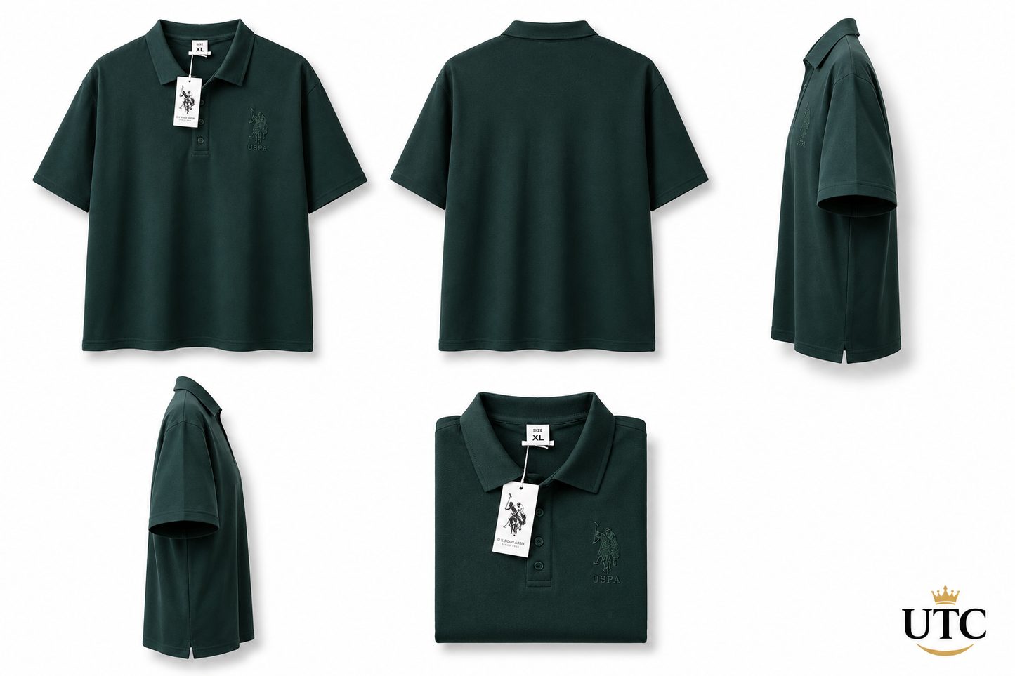 U.S. Polo Assn. Women's Premium Dark Green Cotton Polo Shirt | Classic Short Sleeve Casual Golf Tee