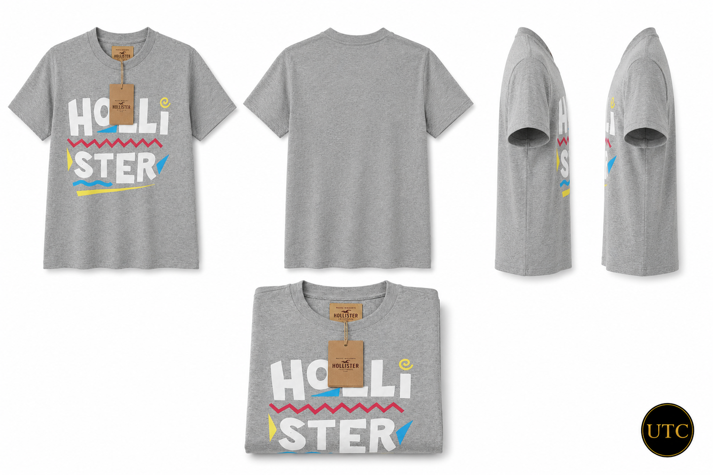 🤍 Hollister Men's Premium Graphic T-Shirt 👕✨ | Soft Cotton Crew Neck | Casual Everyday Style | 100% Authentic