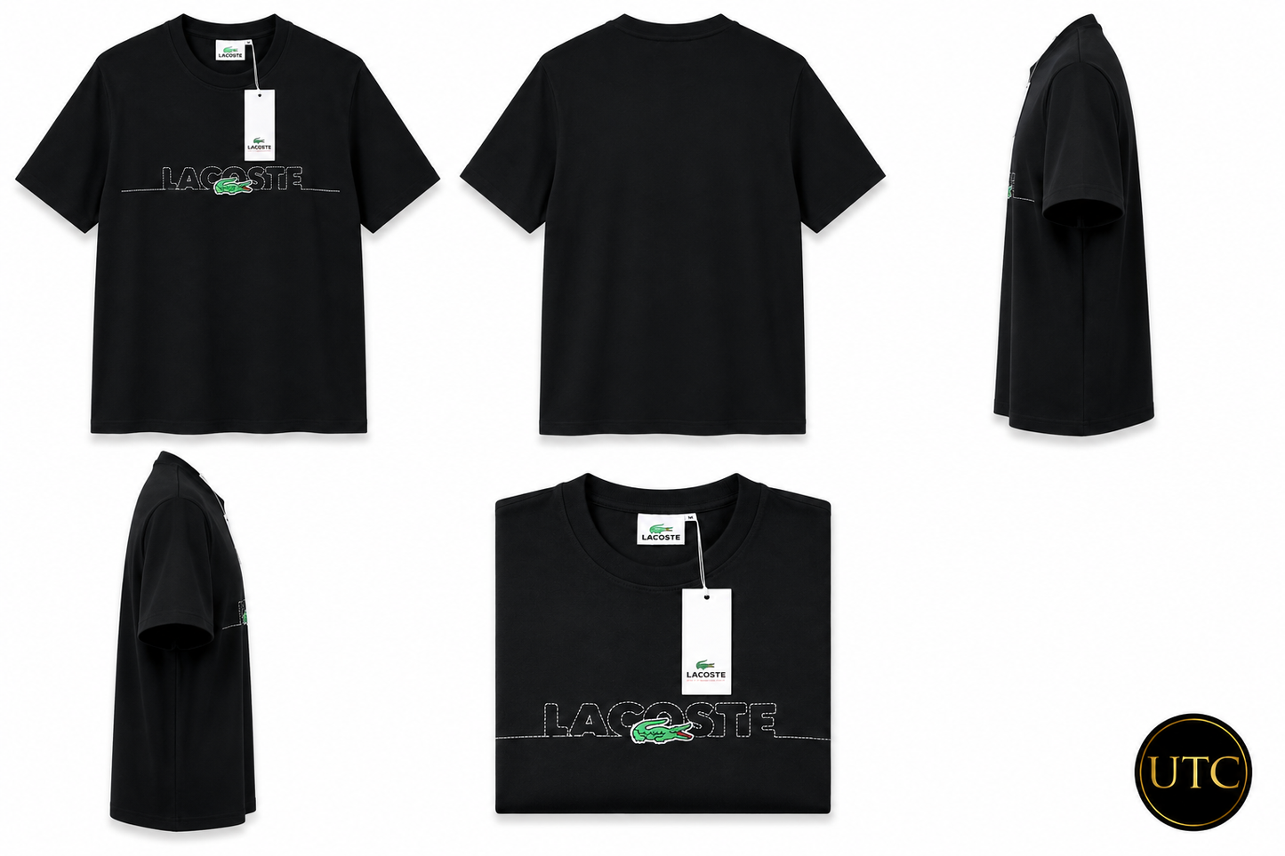 🐊✨ Lacoste Men's Premium Black Logo T-Shirt 👕 | 💎 100% Cotton Crew Neck | 🖤 Luxury Everyday Style | 🇨🇦 Fast Shipping
