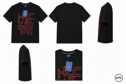 Premium Men's Graphic Crew Neck T-Shirt | Soft Cotton Blend | Casual Short Sleeve Tee | Black
