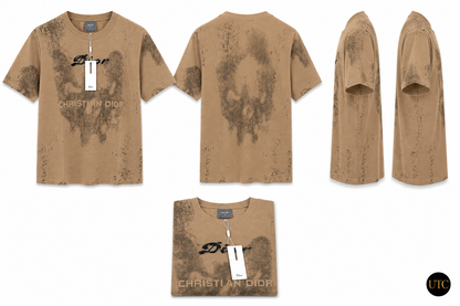Premium Men's Beige Graphic Crew Neck T-Shirt | Soft Cotton Blend