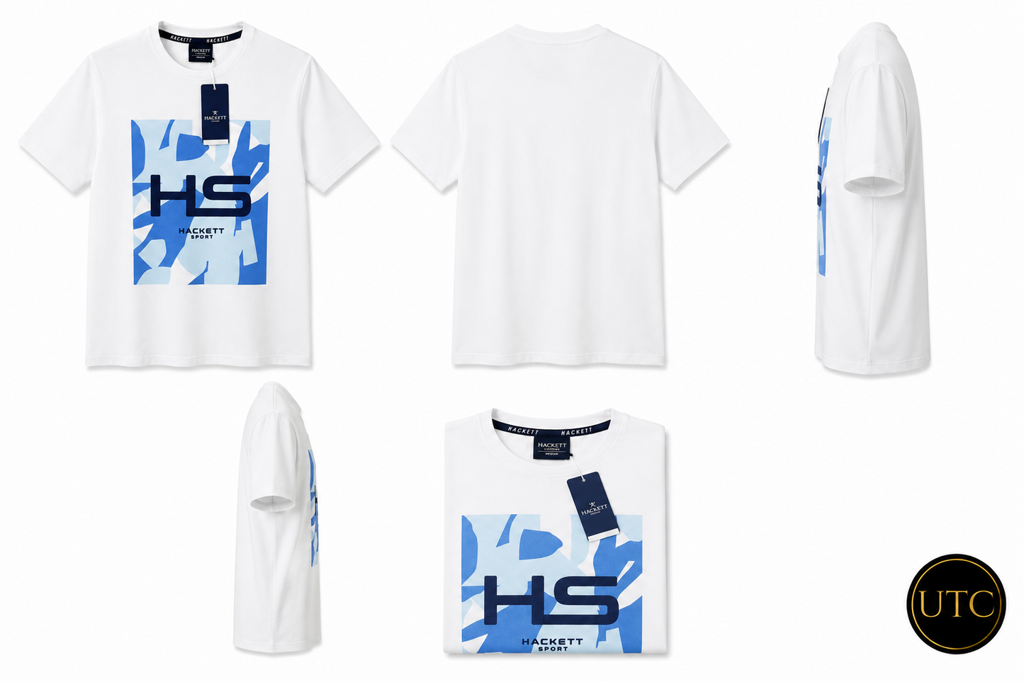 🤍✨ Hackett London Men's Premium White Graphic T-Shirt 👕 | 💎 Soft Cotton Crew Neck | 🇬🇧 Luxury British Style | 🇨🇦 Fast Shipping