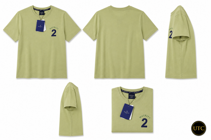 💚✨ Hackett London Men's Premium Sage Green T-Shirt 👕 | 100% Soft Cotton Crew Neck | Luxury Casual Everyday Wear