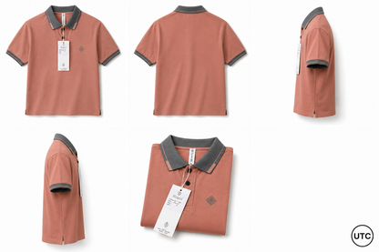🏆 Premium Men's Polo Shirt | Soft Cotton Blend | Smart Casual | Dusty Rose 👕