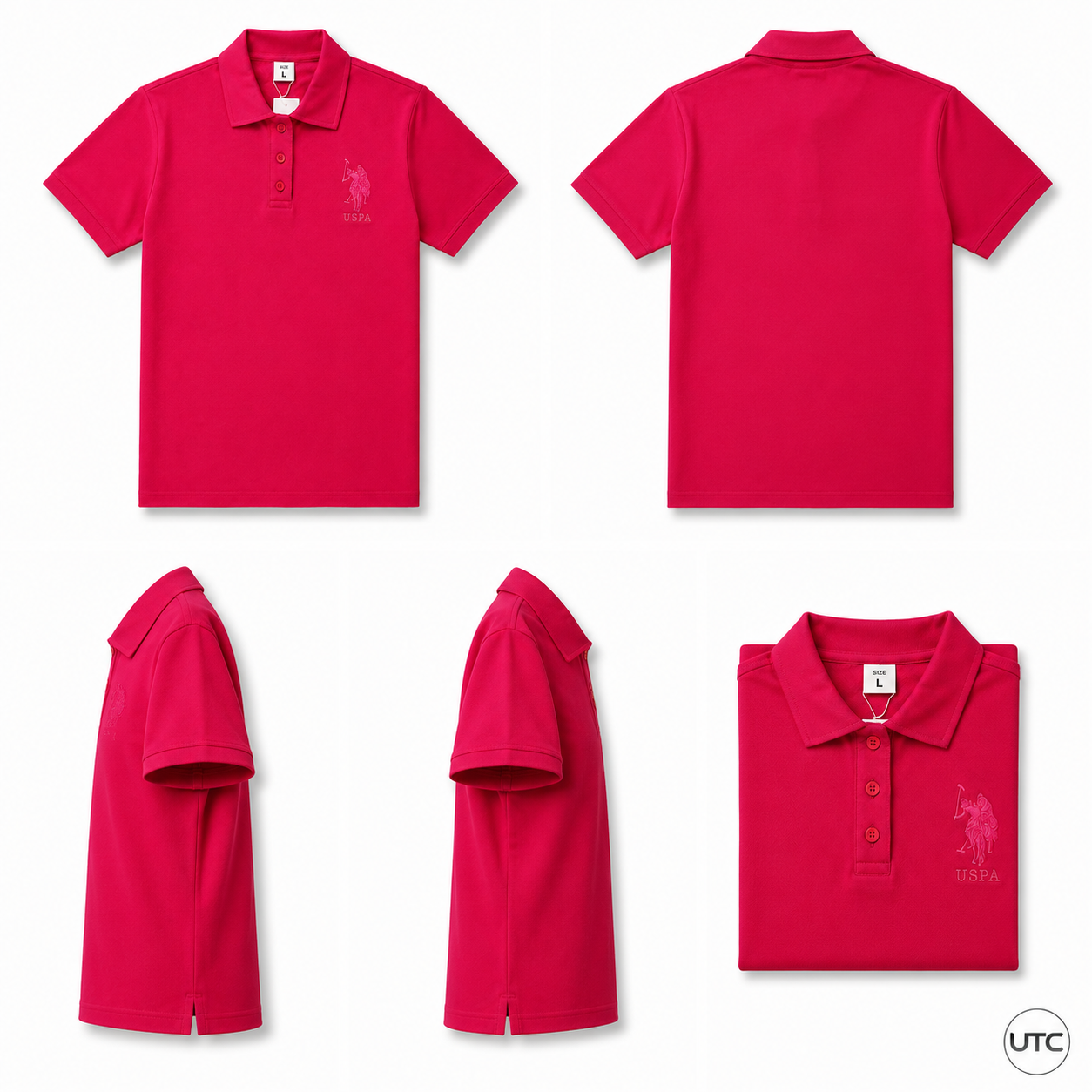 U.S. Polo Assn. Women's Premium Pink Classic Polo Shirt | Soft Cotton Casual Top