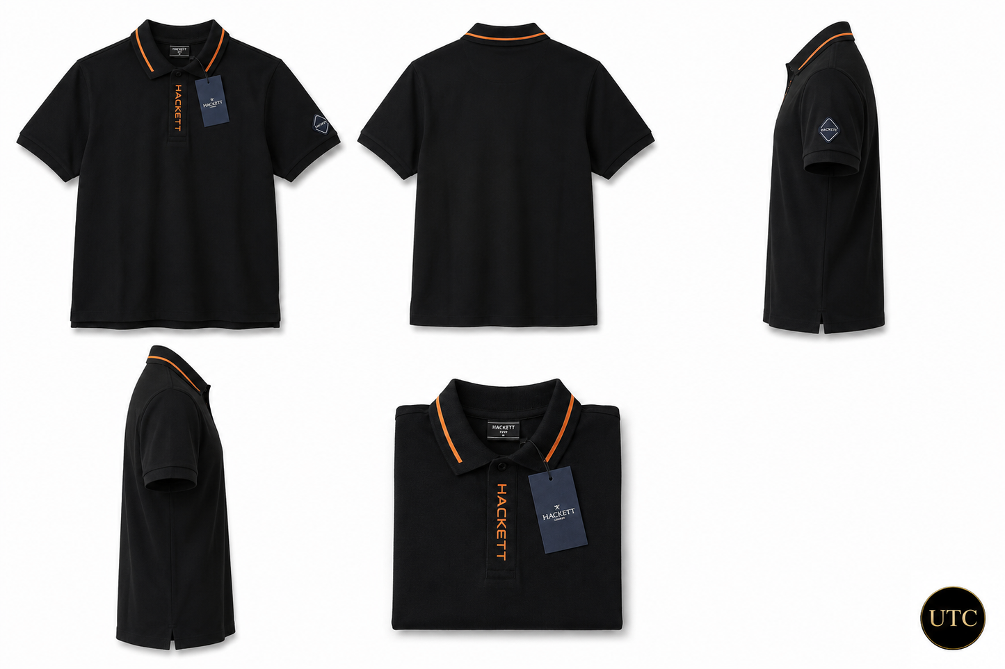 🖤 Hackett London Men's Premium Black Polo Shirt 👕✨ | Luxury Cotton | Smart Casual