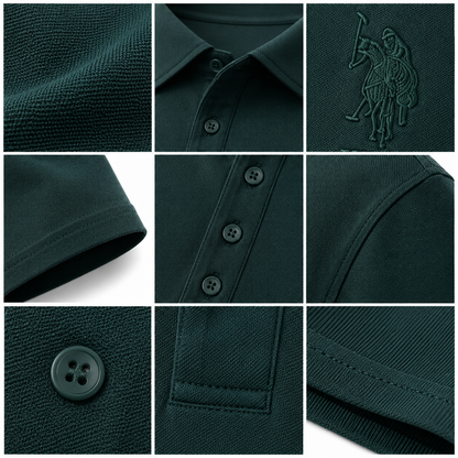 U.S. Polo Assn. Women's Premium Dark Green Cotton Polo Shirt | Classic Short Sleeve Casual Golf Tee