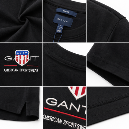 🖤 GANT Men's Premium Long Sleeve T-Shirt 👕✨ | 100% Authentic | Classic American Sportswear