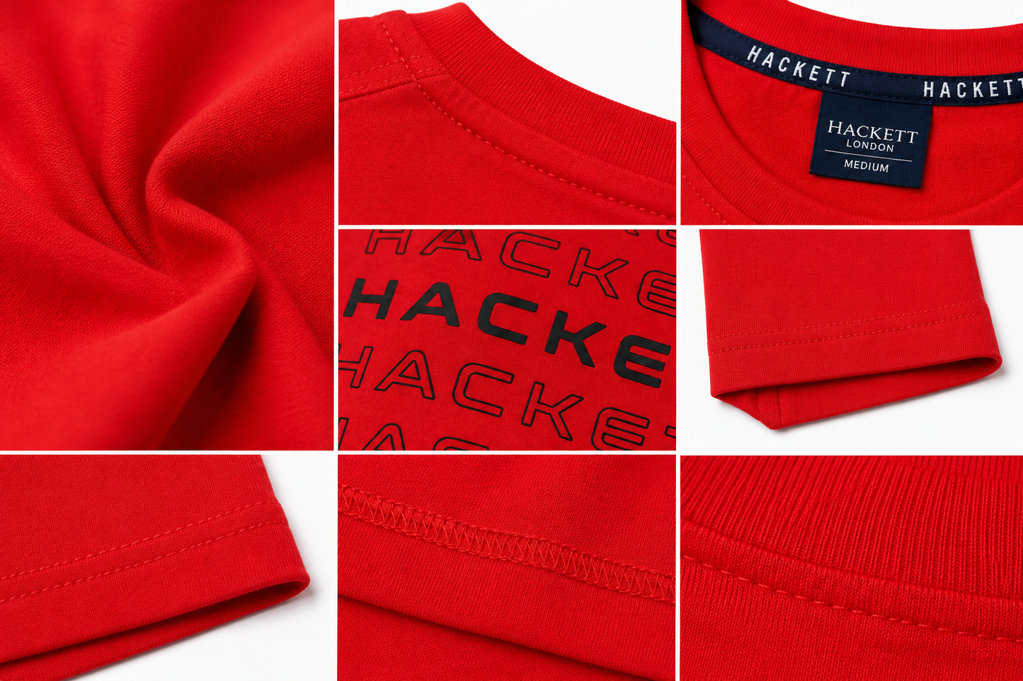 🔴✨ Hackett London Men's Premium Red Logo T-Shirt 👕 | 💎 Soft Cotton Crew Neck | 🇬🇧 Luxury British Style | 🇨🇦 Fast Shipping