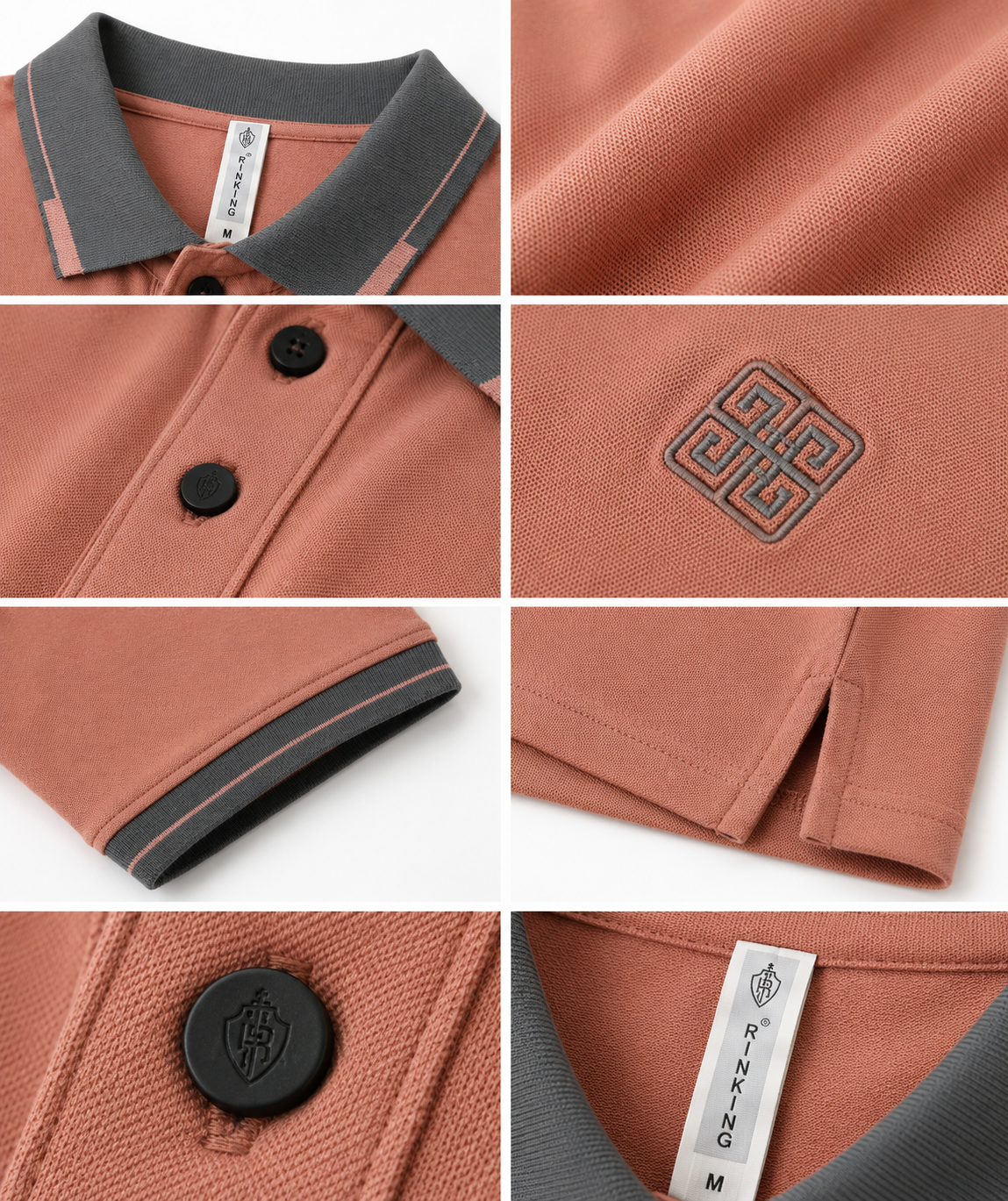 🏆 Premium Men's Polo Shirt | Soft Cotton Blend | Smart Casual | Dusty Rose 👕