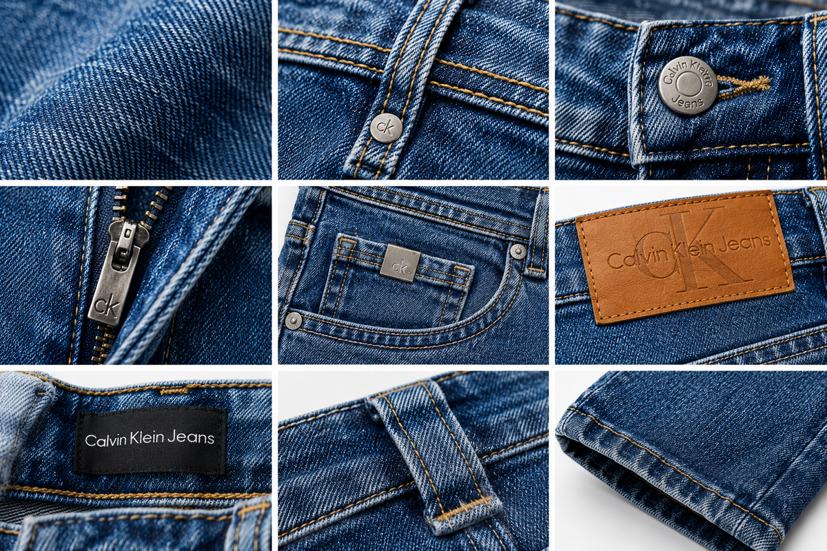 Calvin Klein Jeans Men's Blue Straight-Leg Denim Jeans