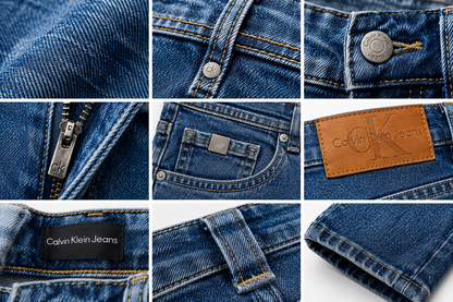 Calvin Klein Jeans Men's Blue Straight-Leg Denim Jeans
