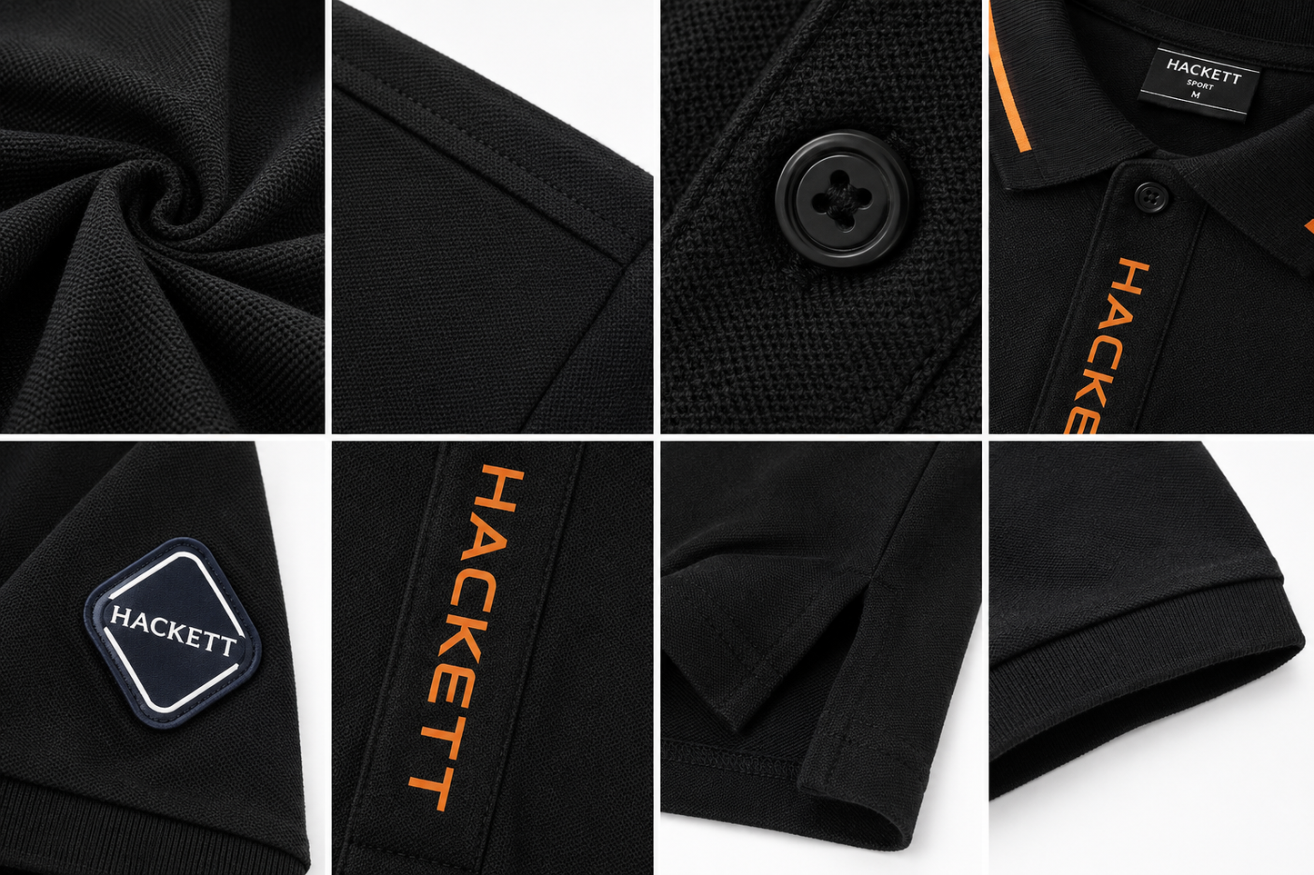 🖤 Hackett London Men's Premium Black Polo Shirt 👕✨ | Luxury Cotton | Smart Casual