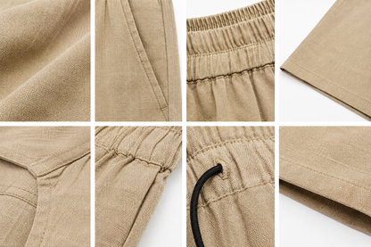 LIMORE Women’s Beige Wide-Leg Palazzo Pants | Elastic Waist