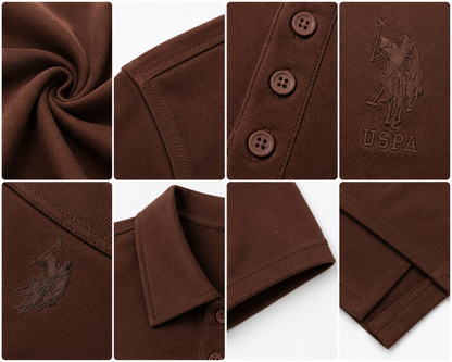 Women’s Premium Brown Embroidered Polo T-Shirt – Classic Short Sleeve