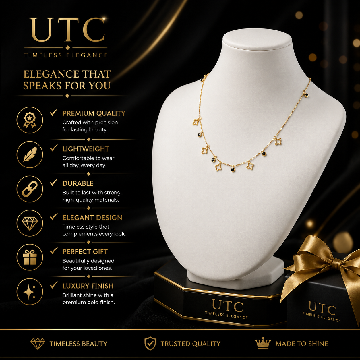 💎 Gold Star Charm Necklace for Women ✨ Dainty Luxury Chain Necklace | Elegant Everyday Jewelry Gift for Her 🎁