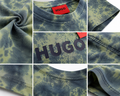 🔥 HUGO Men's Premium Tie-Dye Logo T-Shirt 👕 | ✨ Soft Cotton | 🌿 Modern Luxury | 🇨🇦 Fast Shipping